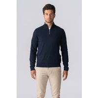 Pullover mit halbem Reißverschluss in Marineblau