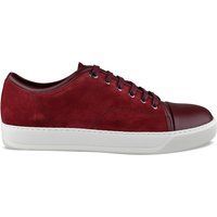 Bordeauxfarbener Wildleder-Leder-Sneaker