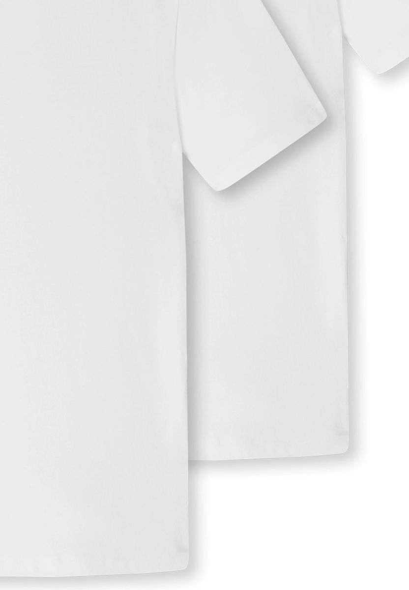 Jungen Weißes Baumwoll Kurzarm T-Shirt Set