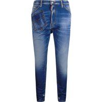 Locker geschnittene Jeans mit Patch-Detail