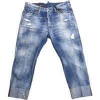 Destroyed Skater Jeans mit Umschlag
