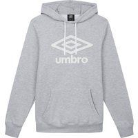 Graumelierter Logo-Pullover Hoodie