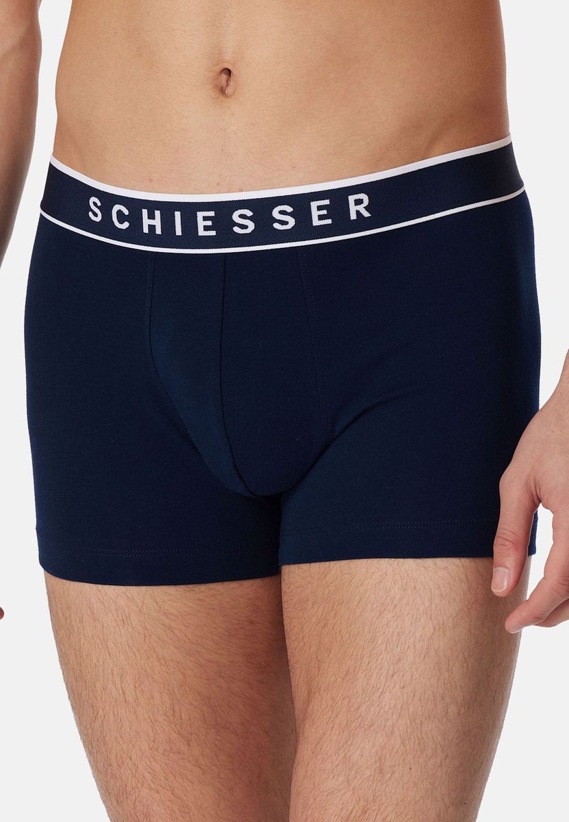 Klassisches blaues Baumwoll-Boxershorts-Set