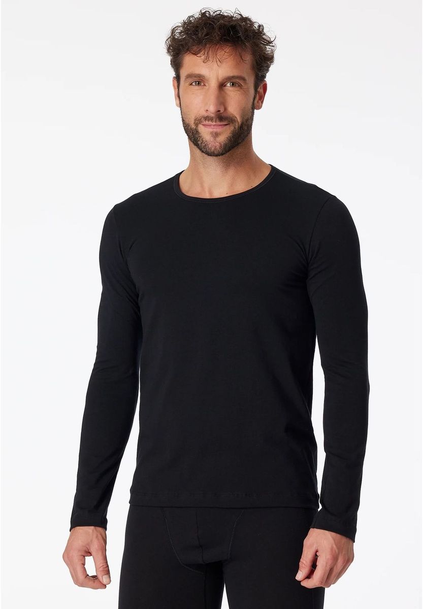 Klassisches Langarmshirt mit Rundhalsausschnitt