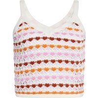 Kurzes Stricktop mit V-Ausschnitt