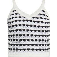 Gehäkeltes, ärmelloses Crop-Top