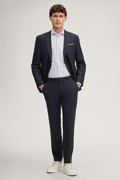 P&C Pares Hellblau Gemustertes Hemd Slim Fit Baumwolle