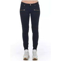 Motostyle Skinny Jeans mit goldenen Reißverschlüssen
