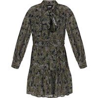 Dreimaster Kleid Frauen schwarze Blume