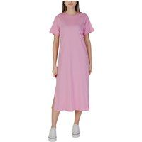 T-Shirt Kleid Midi Kleid Rosa Lässig