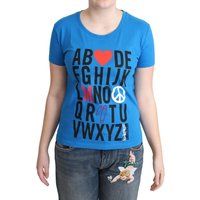 Alphabet T-Shirt mit kurzem Arm und Rundhalsausschnitt