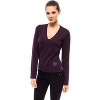 V-Ausschnitt Merinowollpullover Slim Fit