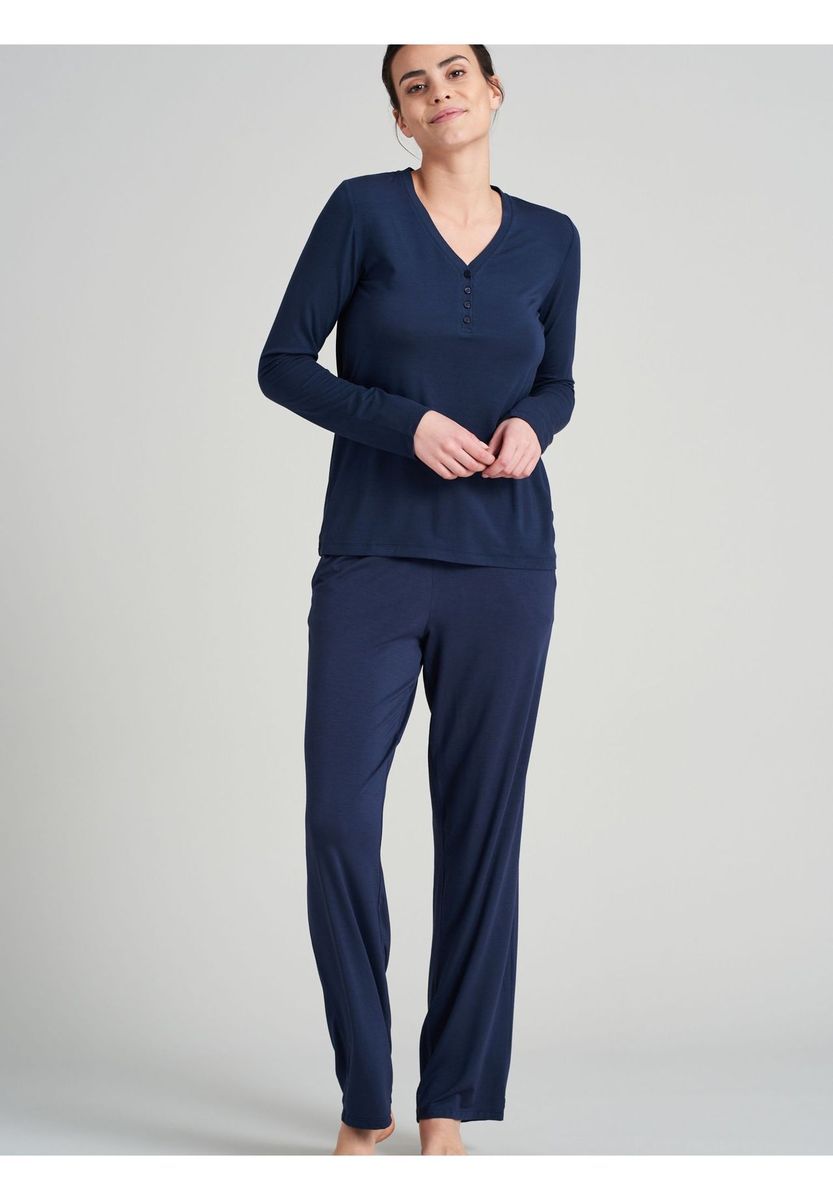 Langarm Henley Oberteil