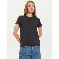 Klassisches T-Shirt mit Rundhalsausschnitt in Schwarz