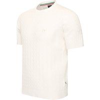 Kurzarmshirt mit Zopfmuster