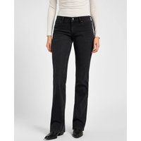 Bootcut-Jeans in dunkler schwarzer Waschung