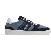 Denim und Wildleder Low-Top Sneaker