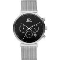Moderne silberfarbene Uhr mit Mesh-Armband