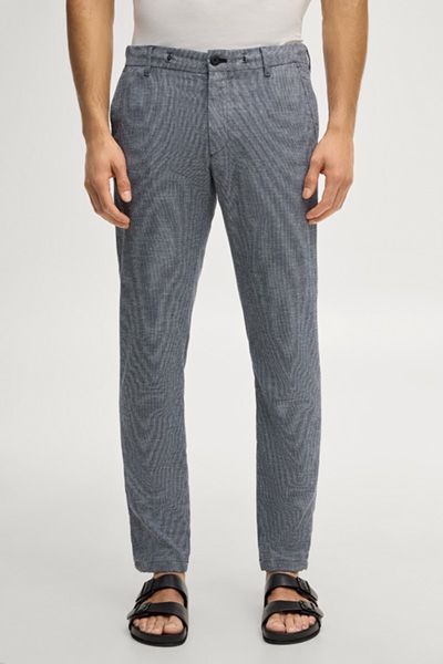 Joop! Jeans Maxton Marine Mélange Chino-Jogginghose aus Leinenmischung