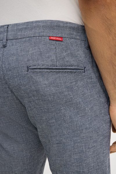 Joop! Jeans Maxton Marine Mélange Chino-Jogginghose aus Leinenmischung