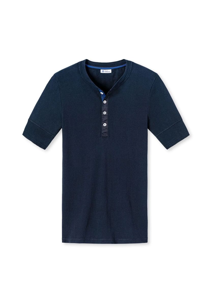 Klassisches kurzärmeliges Henley-Shirt