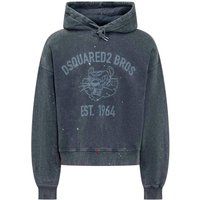 Hoodie aus Baumwolle mit Distressed-Grafikprint