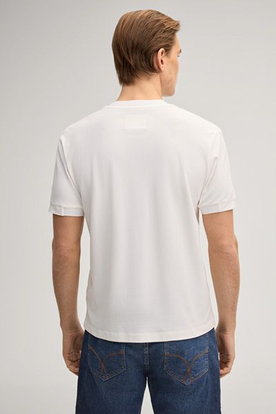 T-Shirt Dallacio Offwhite Baumwollmischung Rundhalsausschnitt Kurzarm