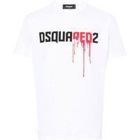 Baumwoll-T-Shirt mit Logo-Grafikprint