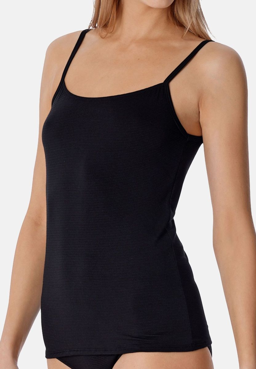 Klassisches geripptes Tanktop mit Trägern