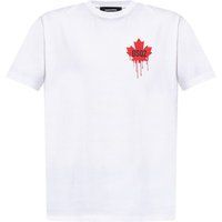 Dsquared2 T-Shirt mit tropfendem Ahornblatt-Logo