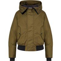 Techno Daunen Bomberjacke mit Kapuze