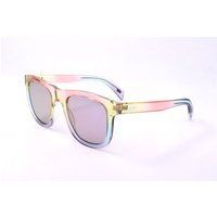 Quadratische Sonnenbrille mit Regenbogenverlauf