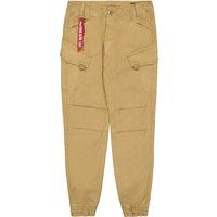 Schmal zulaufende Cargohose Baumwoll-Twill