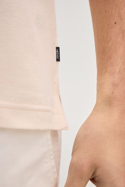 Joop! Percyco Aprikot Poloshirt mit gestreiftem Besatz Baumwolle