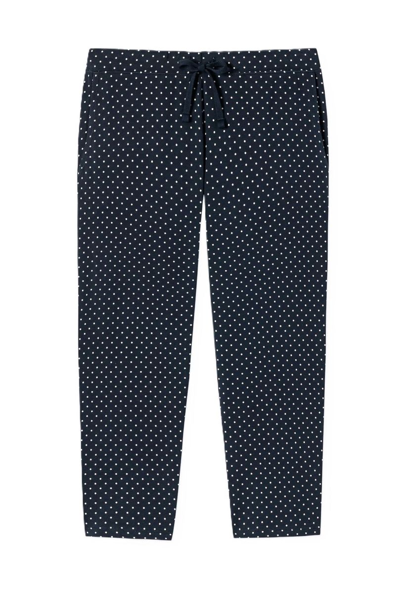 Marineblaue Loungewear-Hose mit Punktmuster