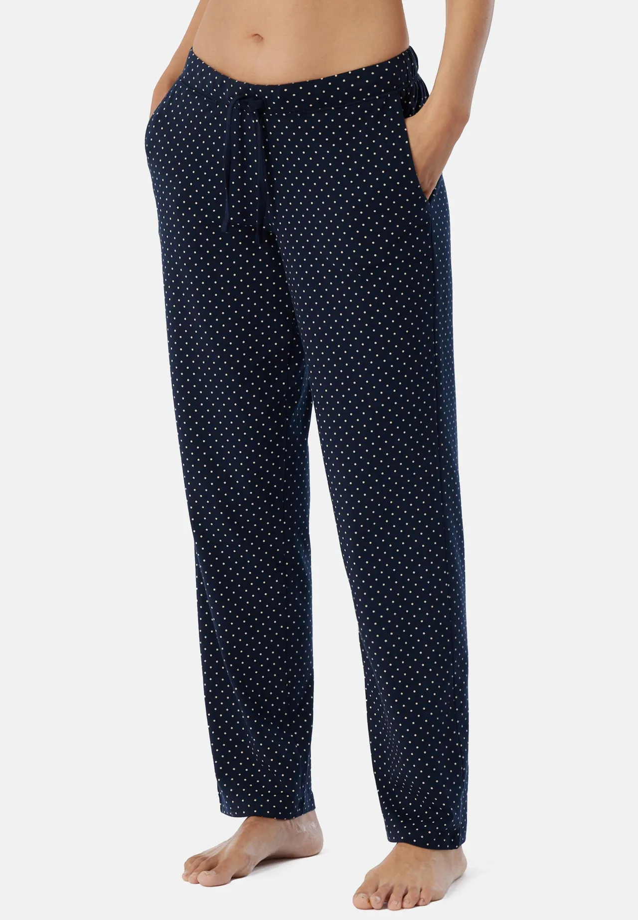 SCHIESSER Mix & Relax Schlafanzug-Hose, Tunnelzug, Gummibund, für Damen, blau, 36