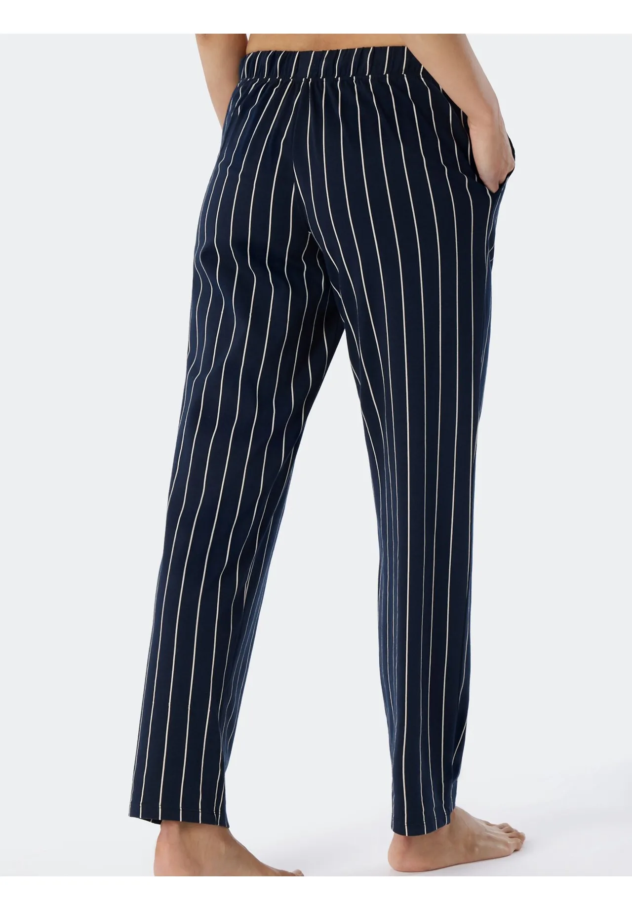 SCHIESSER Mix & Relax Schlafanzug-Hose, Tunnelzug, Gummibund, für Damen, blau, 36