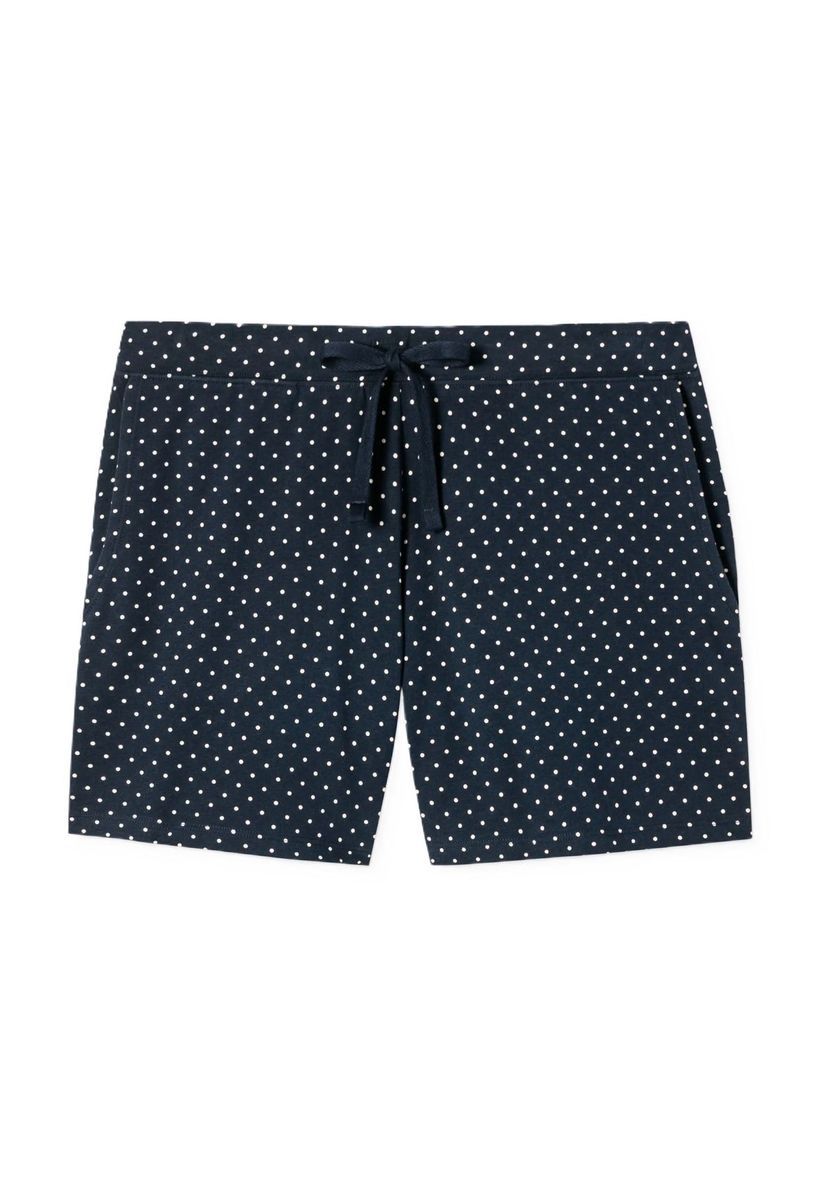 Marineblaue Lounge Shorts mit Tupfenmuster