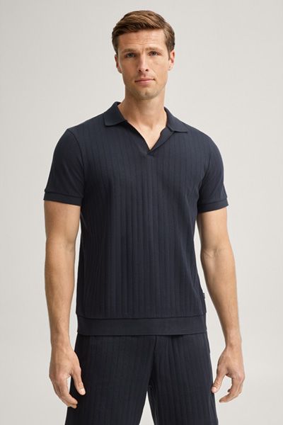 Raffiniertes Poloshirt mit Struktur-Muster