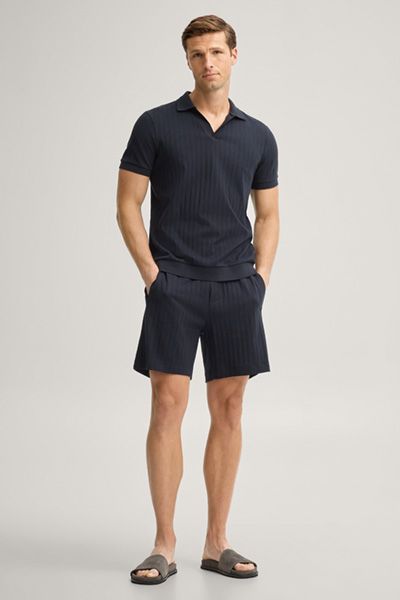 Raffiniertes Poloshirt mit Struktur-Muster