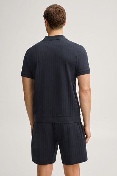 Raffiniertes Poloshirt mit Struktur-Muster