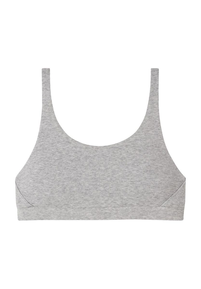 Geripptes Strick-Bralette Lounge-Top