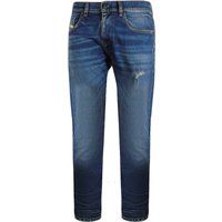 Jeans mit Distressed-Effekt, lockere Passform