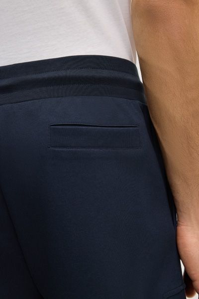 JOOP! Sweatshorts Joseignacio in Marineblau Baumwollmischung Kordelzug
