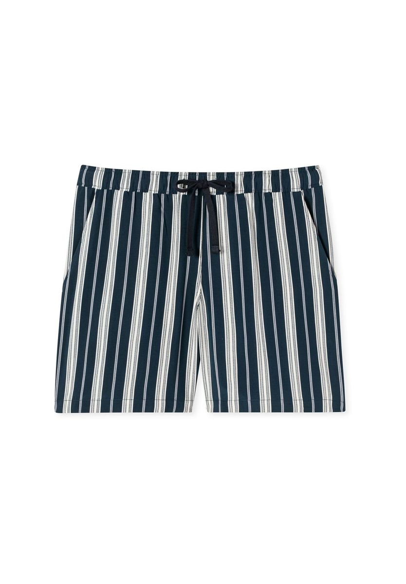 Gestreifte Lounge-Shorts mit Kordelzug in der Taille