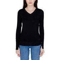 V-Ausschnitt Strickpullover mit langen Ärmeln