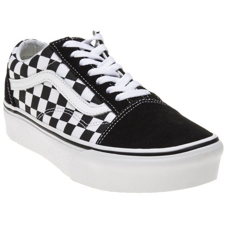 Old Skool Schachbrettmuster Plateau Sneaker