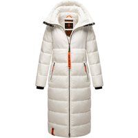 Langer gesteppter Wintermantel mit Kapuze