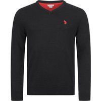 Klassischer V-Ausschnitt Strickpullover