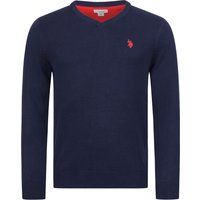 Klassischer V-Ausschnitt Strickpullover